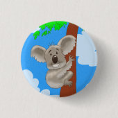 Cartoon Koala Ronde Button 3,2 Cm (Voorkant)