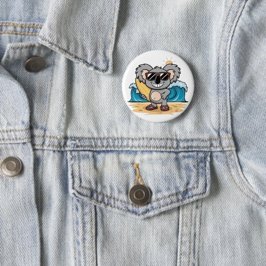 Cartoon Koala Ronde Button 5,7 Cm (In situ)