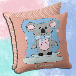 Cartoon Koala Salmon Pink Kind Sierkussen