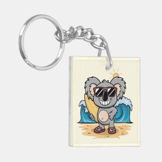 Cartoon Koala Sleutelhanger (Voorkant Links)