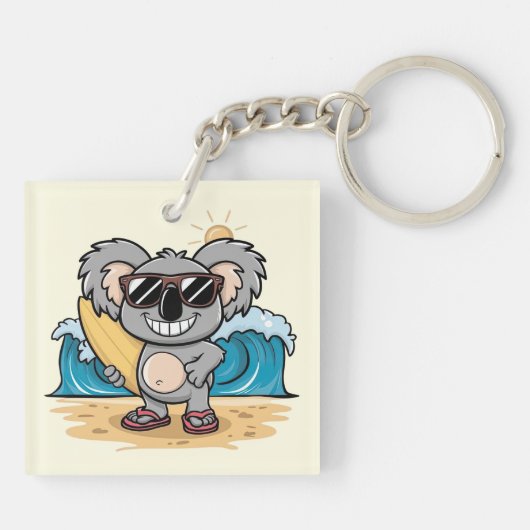 Cartoon Koala Sleutelhanger (Achterkant)