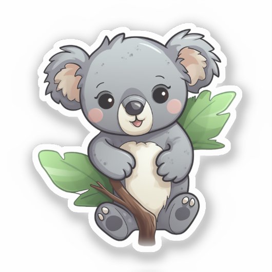 Cartoon koala sticker (Voorkant)