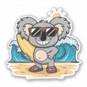 Cartoon Koala Sticker (Voorkant)
