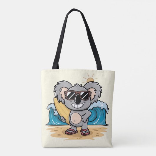 Cartoon Koala Tote Bag (Achterkant)