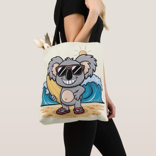 Cartoon Koala Tote Bag (Dichtbij)