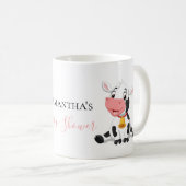 Cartoon Koe baby shower koffie mok (Voorkant rechts)