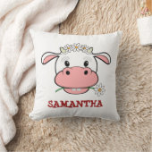 Cartoon Koe | Douanenaam Boerderij Dierproef Kussen (Deken)