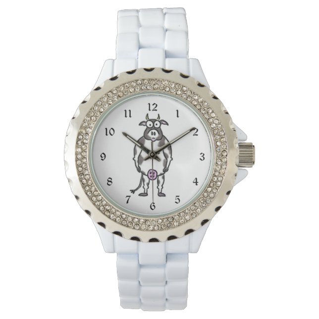 Cartoon Koe Horloge (Voorkant)
