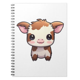 Cartoon koe illustratie notitieboek