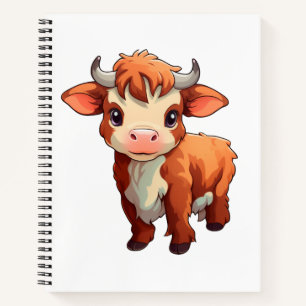 Cartoon koe illustratie notitieboek