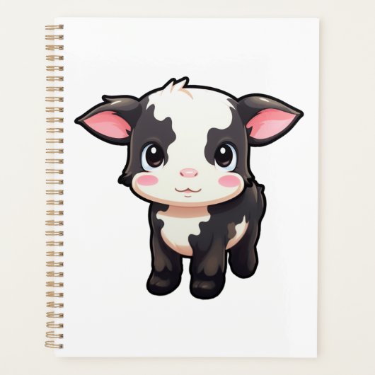 Cartoon koe illustratie planner (Voorkant)