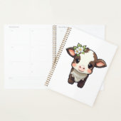 Cartoon koe illustratie planner (Display)