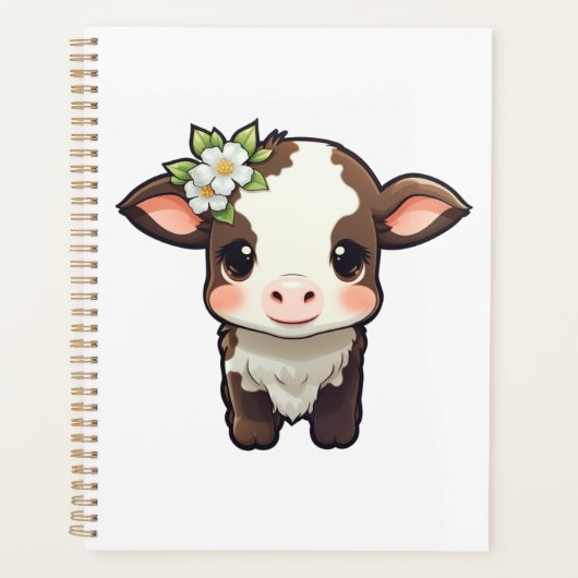 Cartoon koe illustratie planner (Voorkant)