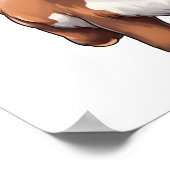 Cartoon koe illustratie poster (Hoek)