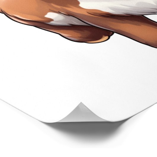 Cartoon koe illustratie poster (Hoek)