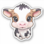 Cartoon koe illustratie sticker (Voorkant)