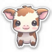 Cartoon koe illustratie sticker (Voorkant)