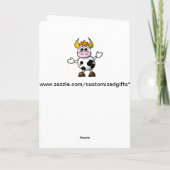 Cartoon Koe Kaart (Achterkant)