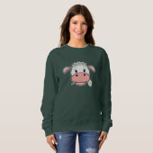 Cartoon Koe | Kawaii Boerderij Animal Sweatshirt (Voorkant volledig)