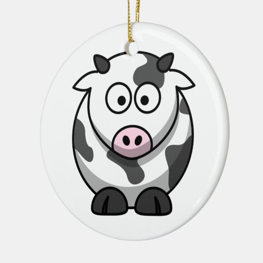 Cartoon Koe Keramisch Ornament (Links)