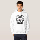 Cartoon Koe Mannen Hoodie (Voorkant volledig)