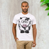 Cartoon Koe Mannen T-shirt
