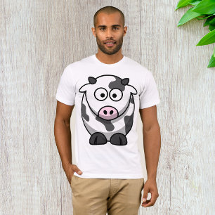 Cartoon Koe Mannen T-shirt