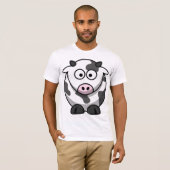 Cartoon Koe Mannen T-shirt (Voorkant volledig)