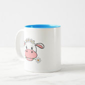 Cartoon Koe | Mok van het Boerderij van Kawaii-die (Voorkant links)