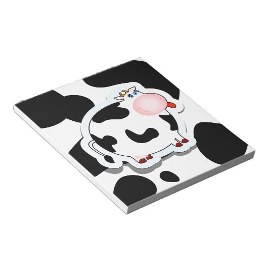 Cartoon koe, notitieblok (Schuin)