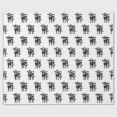 Cartoon Koe op wit Cadeaupapier (Vlak)