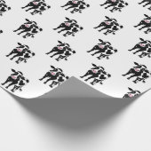 Cartoon Koe op wit Cadeaupapier (Hoek)