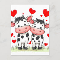 Cartoon Koe paar liefde