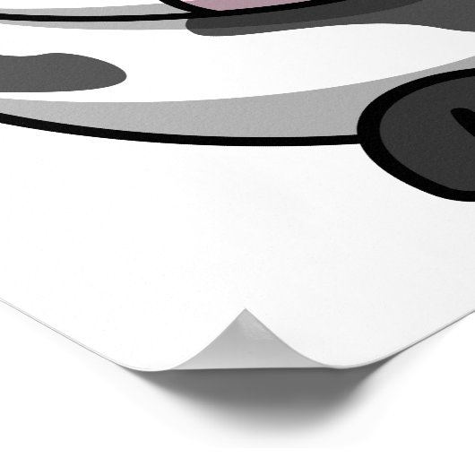 Cartoon Koe Poster (Hoek)