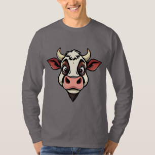 Cartoon Koe Print Design T-shirt