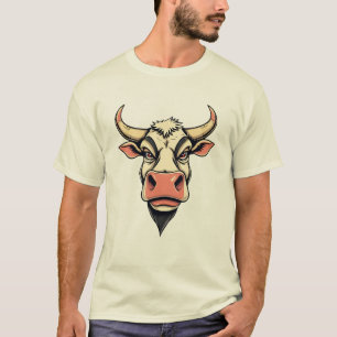 Cartoon Koe Print Design T-shirt