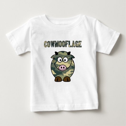 cartoon koe pun camouflage shirt (Voorkant)