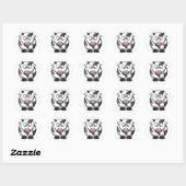 Cartoon Koe Ronde Sticker (Vel)
