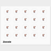 Cartoon Koe Ronde Sticker (Vel)