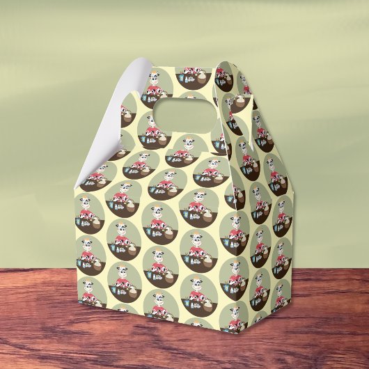 Cartoon koe schilderij Paaseieren patroon gunst do Bedankdoosjes