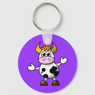 Cartoon Koe Sleutelhanger