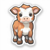 Cartoon koe sticker (Voorkant)