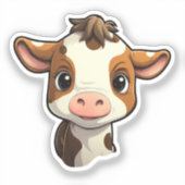 Cartoon koe sticker (Voorkant)