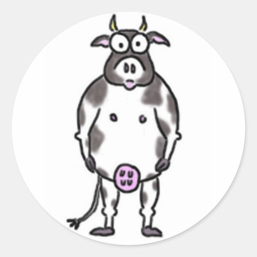Cartoon Koe Stickers (Voorkant)