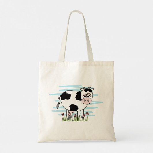 Cartoon Koe Tote Bag (Achterkant)