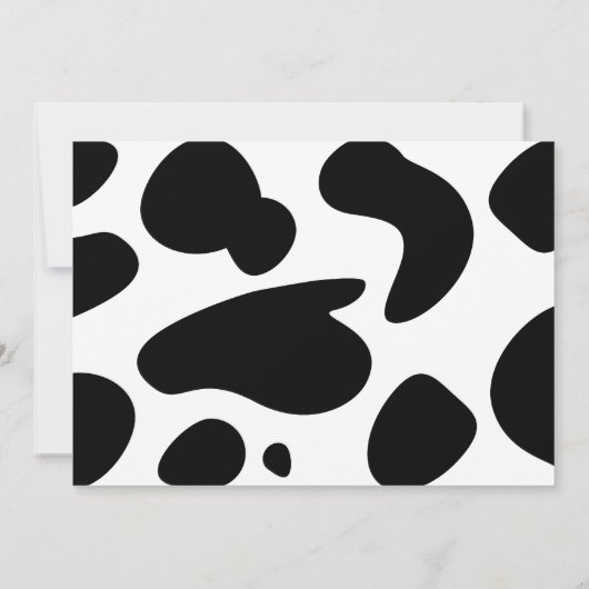 Cartoon koe, uitnodiging (Achterkant)