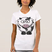 Cartoon Koe Vrouwen T-shirt (Voorkant)