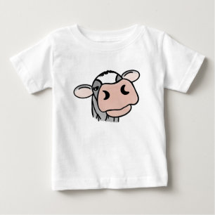 cartoon koe zwart wit roze kus grijs boerderij die
