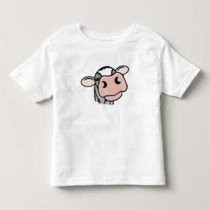 cartoon koe zwart wit roze kus grijs boerderij die kinder shirts