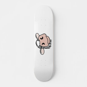 cartoon koe zwart wit roze kus grijs boerderij die persoonlijk skateboard